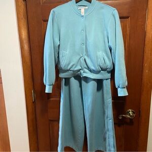 Victoria Secret Women’s Jacket and Pants Sweatsuit Set Blue Size Small